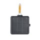 Gjutjärnspanna grill med fällbart handtag i trä, 24x24 cm |  |  |
