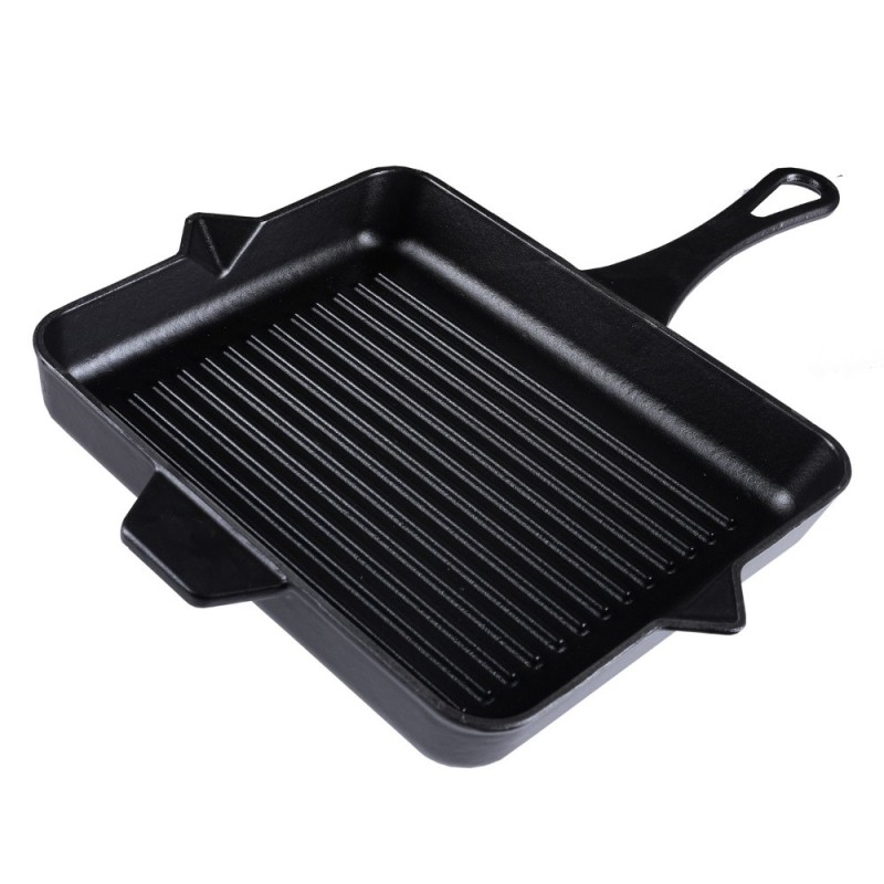 Emaljerad gjutjärnspanna grill Solagio, Black Onyx, 26x32cm - 
