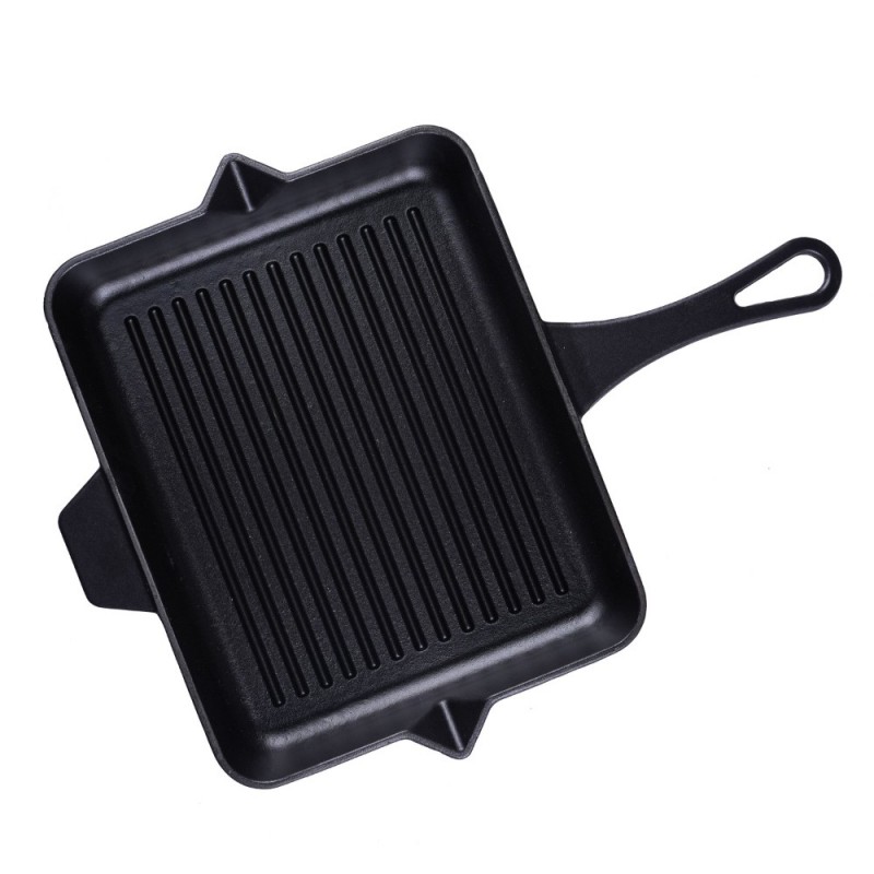 Emaljerad gjutjärnspanna grill Solagio, Black Onyx, 26x32cm - 