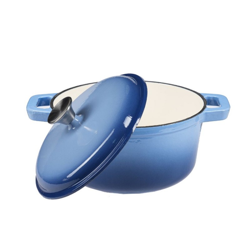 Emaljerad gjutjärnsgryta, Blå, Ф24 - 